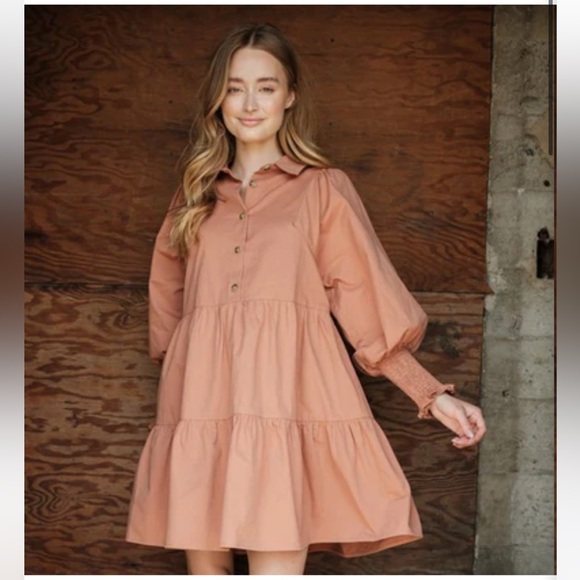 Aaron & Amber baby doll dress in size L (beige) - Picture 4 of 4